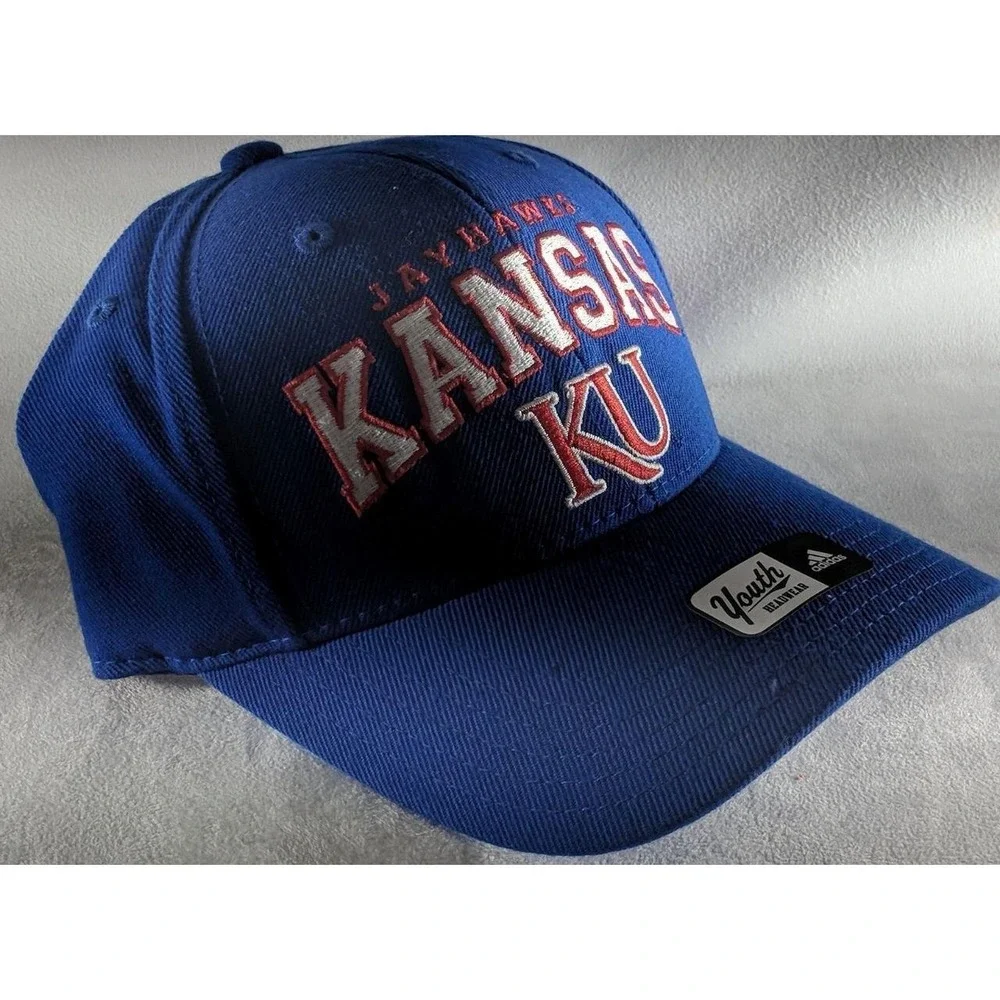 Adidas Youth One Size Fits All Kansas Jayhawks NCAA Baseball‎ Hat Cap NEW
